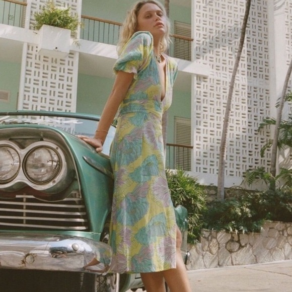 Faithfull The Brand Rafa Midi Dress Lera Floral - Picture 2 of 7